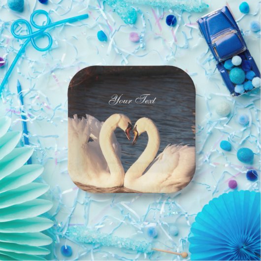 Witte Bord van swans-papier (Feest)