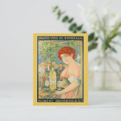 witte bordeaux wijn adverteren briefkaart (Staand voorkant)