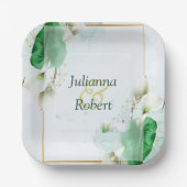 Witte borden met aanlangliggend papier papieren bordje (Voorkant)