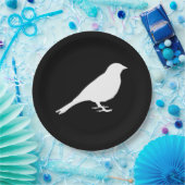 Witte Borden van vogelpapier Papieren Bordje (Feest)