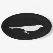 Witte Borden van vogelpapier Papieren Bordje (Gekanteld)