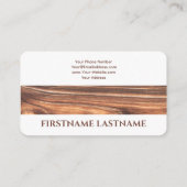 Witte border boom hout interieur elegant visitekaartje (Achterkant)