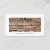 Witte border boom hout interieur elegant visitekaartje (Voorkant)