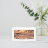 Witte border boom hout interieur elegant visitekaartje (Staand voorkant)