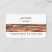 Witte border boom hout interieur elegant visitekaartje (Achterkant)