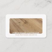 Witte border boom hout interieur elegant visitekaartje (Voorkant)