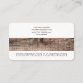 Witte border boom hout interieur elegant visitekaartje (Achterkant)