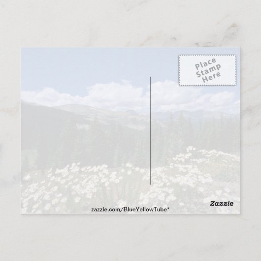 Witte boreaspas, Breckenridge bloemen Briefkaart (Achterkant)