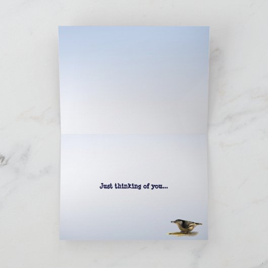 Witte borst Nuthatch Vriendschap Kaart (Binnen)