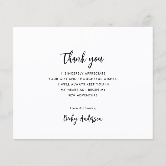 witte borstel dank u afstuderen kaart (Achterkant)