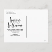 Witte borstel met overlay Happy Halloween Feestdagenkaart (Achterkant)