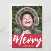 witte borstel schrift kerstkaart (Voorkant)