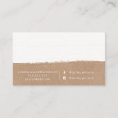 Witte borstelslag kraft hair make-up typografie visitekaartje (Achterkant)