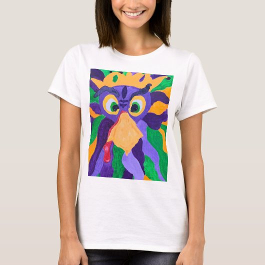 Witte borstkast voor vrouwen t-shirt (Voorkant)