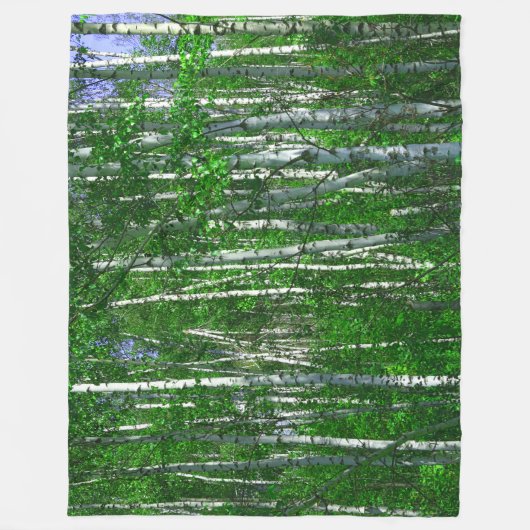 WITTE BOS FLEECE DEKEN (Voorkant)