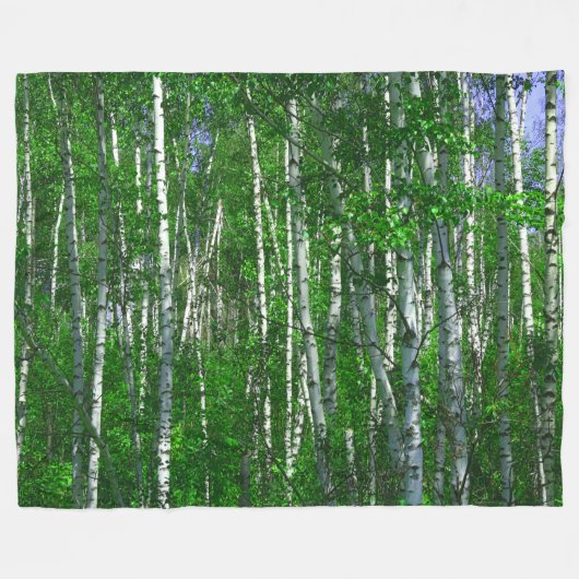 WITTE BOS FLEECE DEKEN (Voorkant (Horizontaal))