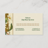  witte bosbessenbloemen op maat bloemig visitekaartje (Achterkant)