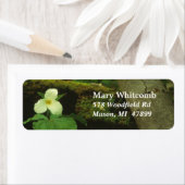 Witte Bossen bloemenadreslabel Etiket (Insitu)