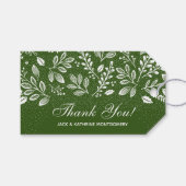 Witte Botanicals Groen Dank u Cadeaulabel (Voorkant (Horizontaal))