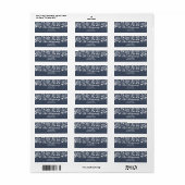 Witte botanicals op blauwe retouradres etiket (Full Sheet)