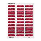 Witte botanicals op cranberry retouradres etiket (Full Sheet)