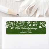 Witte botanicals op groen retouradres etiket (Insitu)