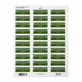 Witte botanicals op groen retouradres etiket (Full Sheet)