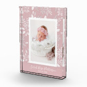 Witte botanicals op roze fotoblokken (Rechts)
