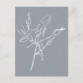 Witte botanische bloem Doodle  Briefkaart (Voorkant)