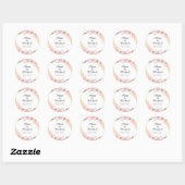 Witte botanische bloem sticker voor trouwt (Vel)