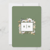 Witte Botanische | Huwelijksuitnodiging Kaart (Achterkant)