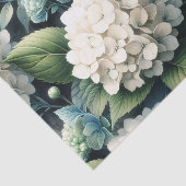 Witte Botanische Hydrangea Decoupage Tissuepapier (Detail)