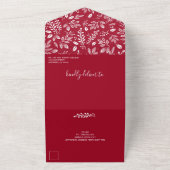 Witte botanische kruid geen Envelopes bruiloft All In One Uitnodiging (Buitenkant)