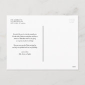 Witte  Botanische Lijst Terracotta Foto Feestdagenkaart (Achterkant)