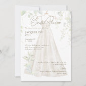 Witte Botanische Trouwjurk Vrijgezellenfeest II Kaart (Voorkant)