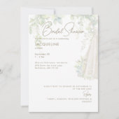 Witte Botanische Trouwjurk Vrijgezellenfeest Kaart (Voorkant)