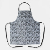 Witte botanische vormgeving op grijs schort (Voorkant)
