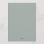 Witte Botanische Vorst Bruiloft Kaart (Achterkant)