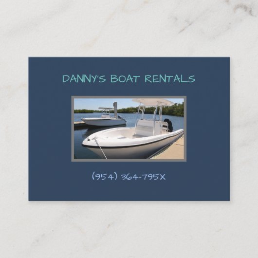 Witte boten in de jachthaven bootverhuur visitekaartje (Voorkant)
