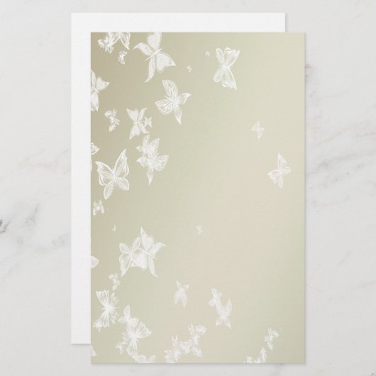 Witte boter briefpapier (Voorkant / Achterkant)