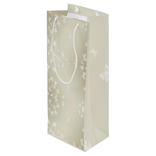 Witte boter wijn cadeautas (Achterkant Gekanteld)