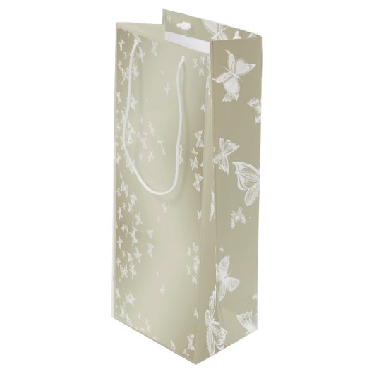 Witte boter wijn cadeautas (Voorkant Gekanteld)