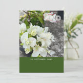 witte bougainvillea of paperflower wit als sneeuw kaart (Staand voorkant)