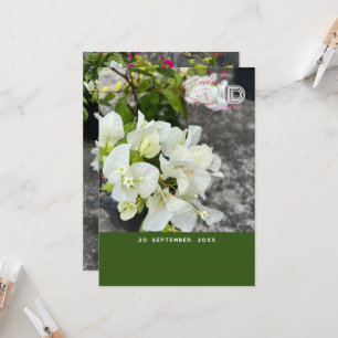 witte bougainvillea of paperflower wit als sneeuw kaart