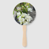 witte bougainvillea of papierbloem wit als sneeuw handwaaier (Achterkant)