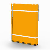 Witte bovenkant accentstrepen op goudgeel fotoblokken (Rechts)