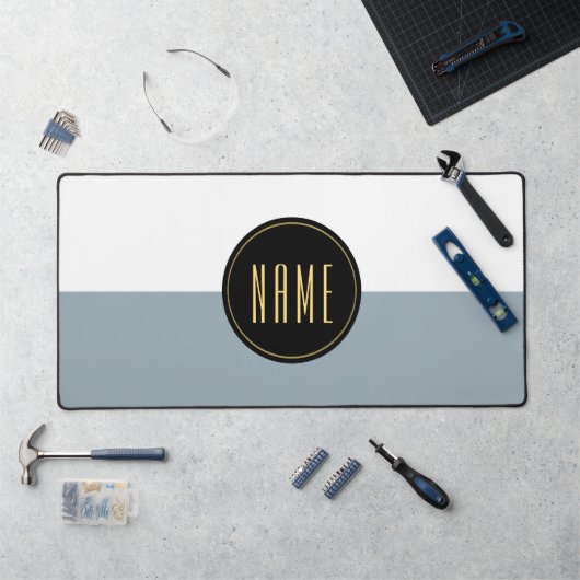 Witte bovenste leisteen kleur blok vet zwarte teks bureaumat (Werkstation)