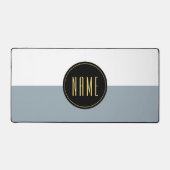 Witte bovenste leisteen kleur blok vet zwarte teks bureaumat (Voorkant)