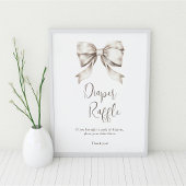 Witte Bow  Luier Raffle Poster