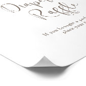 Witte Bow  Luier Raffle Poster (Hoek)